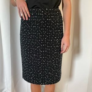 JCrew black tweed pencil skirt. Size 2